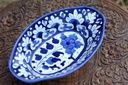 Blue Pottery Oval Shape Raita Bowl