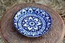 Blue Pottery Round Dish