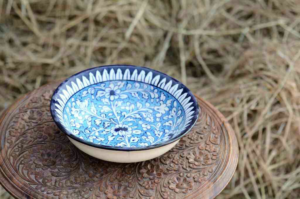 Blue Pottery Deep Soup Bowl
