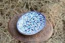 Blue Pottery Oval Shape Rice Tray