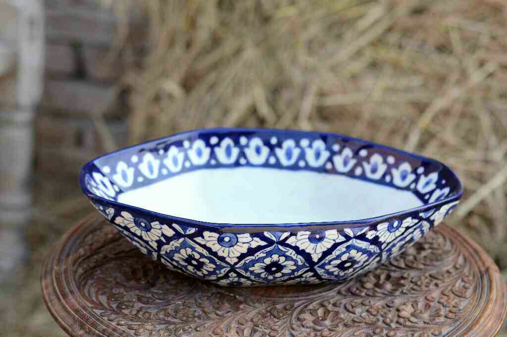 Blue Pottery Deep Bowl