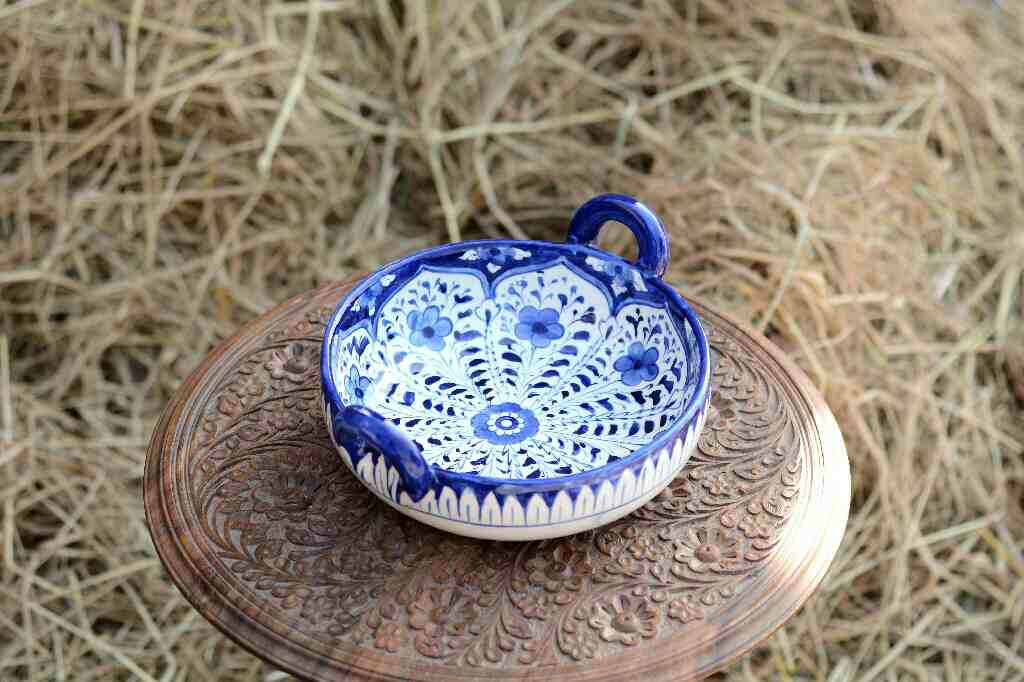 Blue Pottery Karahi