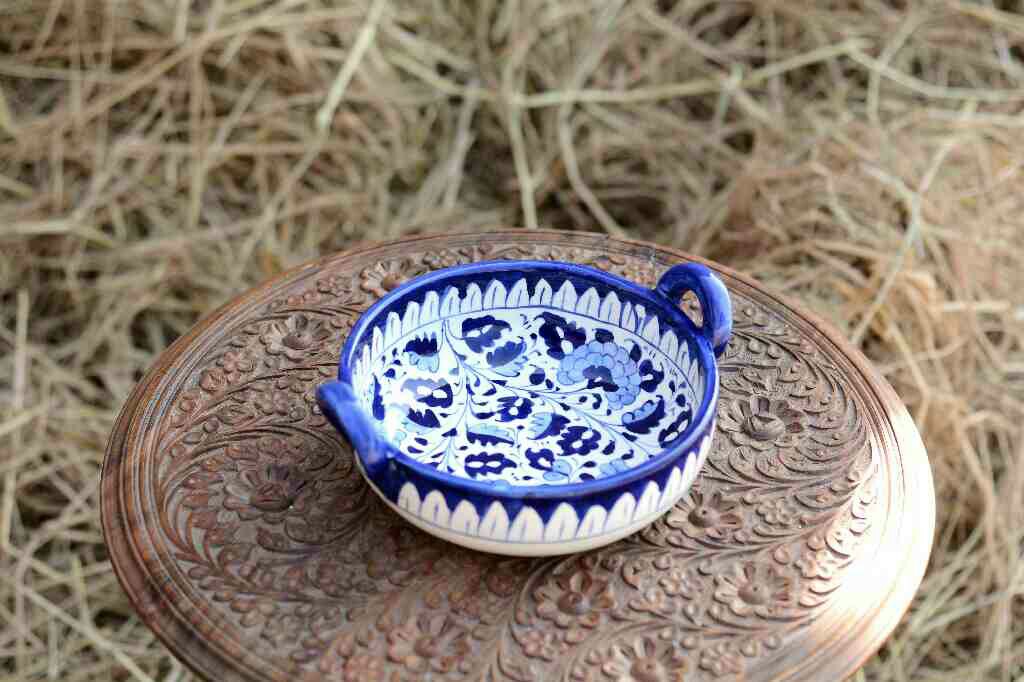 Blue Pottery Karahi
