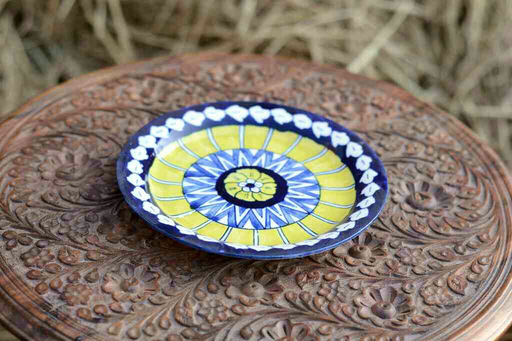 Blue Pottery Half Plate
