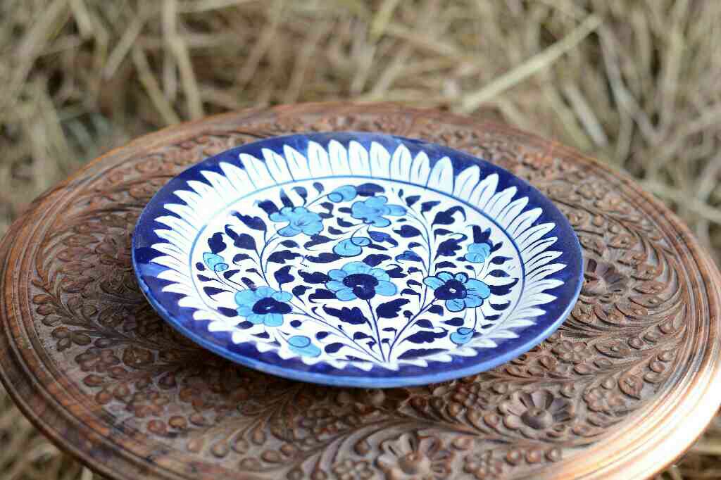 Blue Pottery Dinner Plate