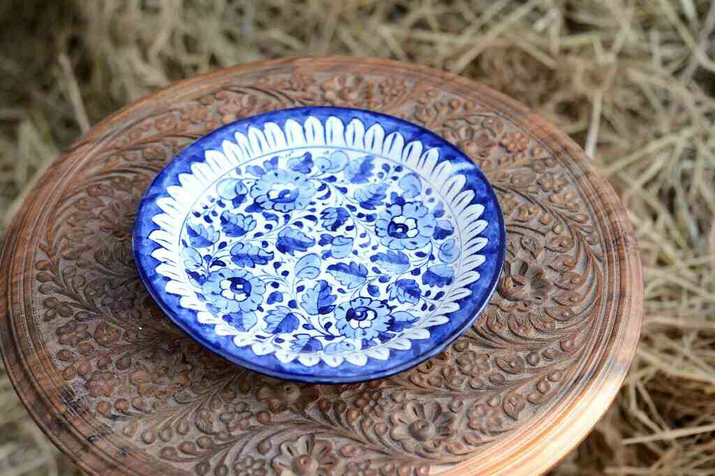 Blue Pottery Dinner Plate