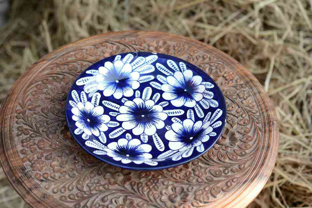 Blue Pottery Dinner Plate