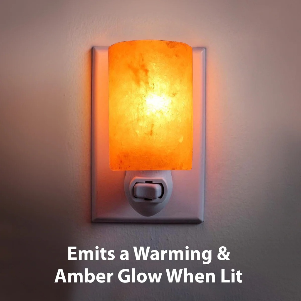 Handcrafted Himalayan Salt Night Light Pink Cylinder Shape Lamp