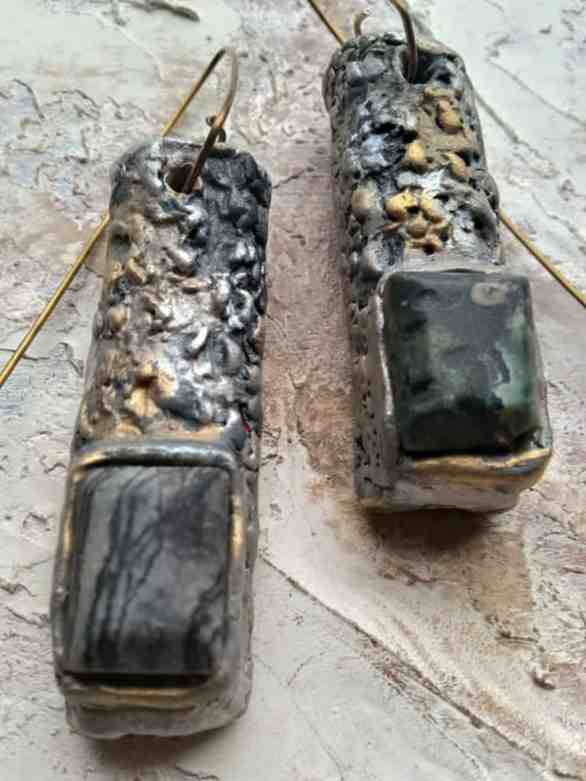 Hand sculpted earrings 