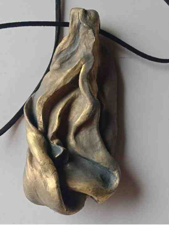 Hand sculpted pendant necklace 
