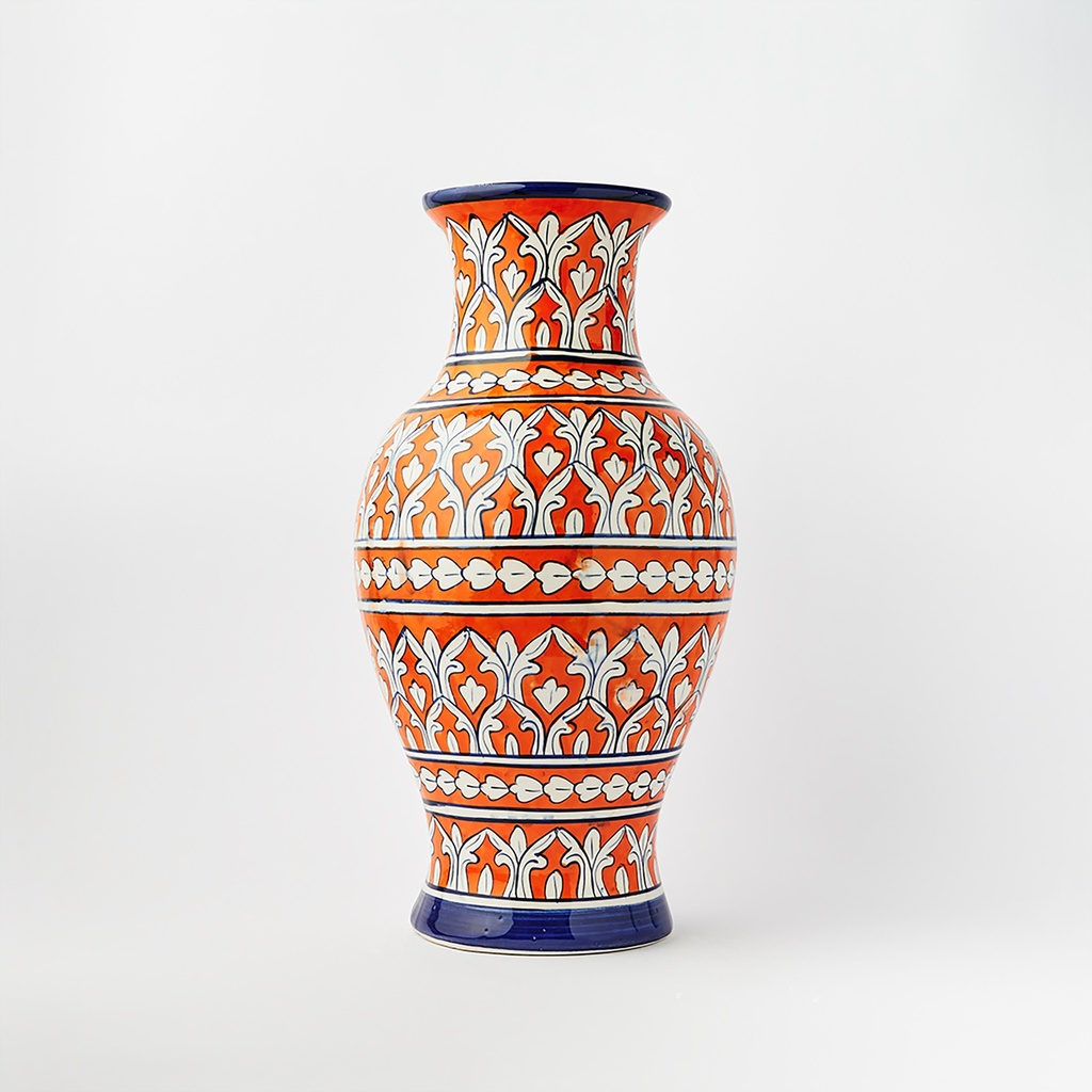 Blue Pottery Vase (Red)
