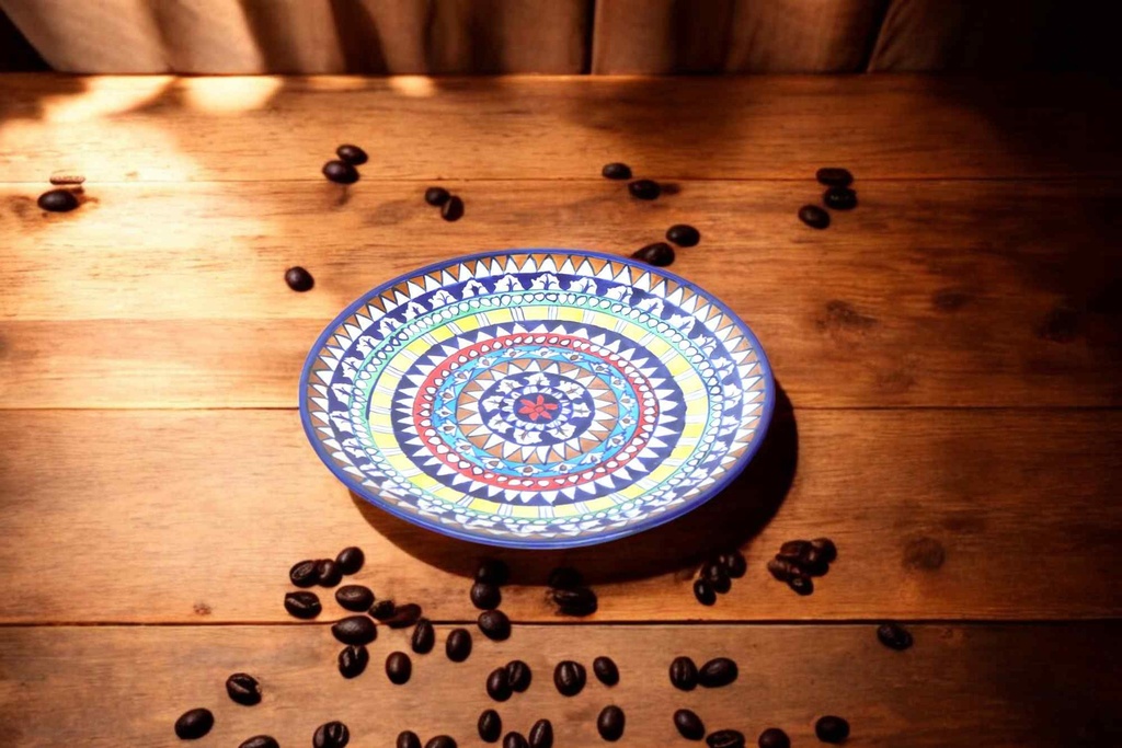 Blue Pottery Large Plate
