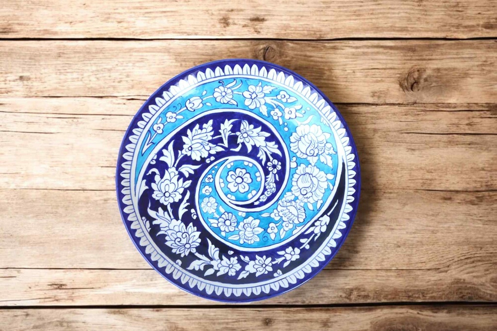 Blue Pottery Full Plate