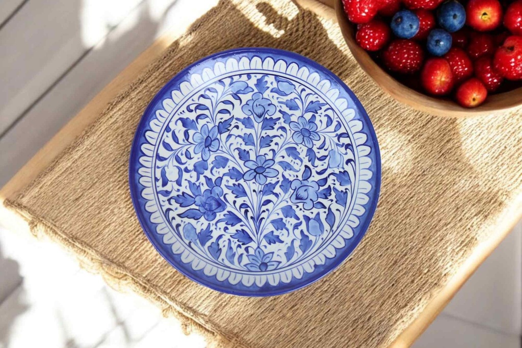 Blue Pottery Full Plate