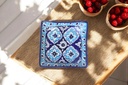 Blue Pottery Square Dish