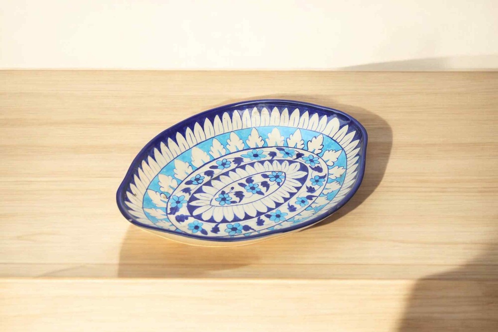 Blue Pottery Square Dish
