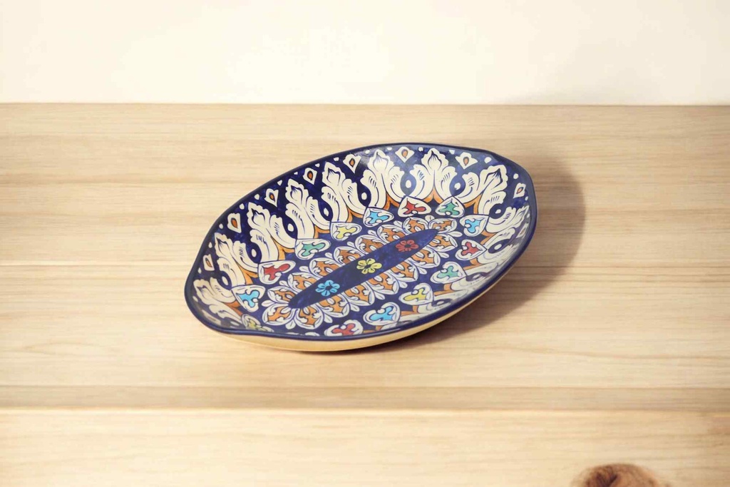 Blue Pottery Rice Dish