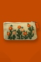 BEIGE FLORAL POUCH