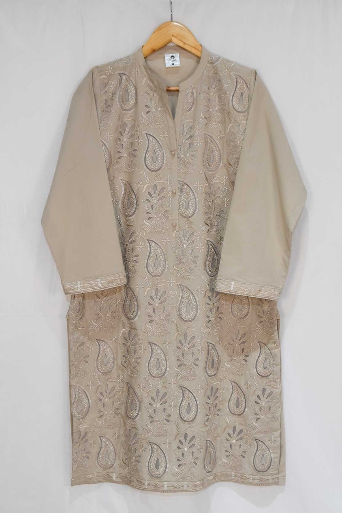 Beige CutWork Kurta