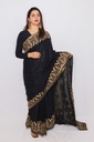 Applique Golden Saree