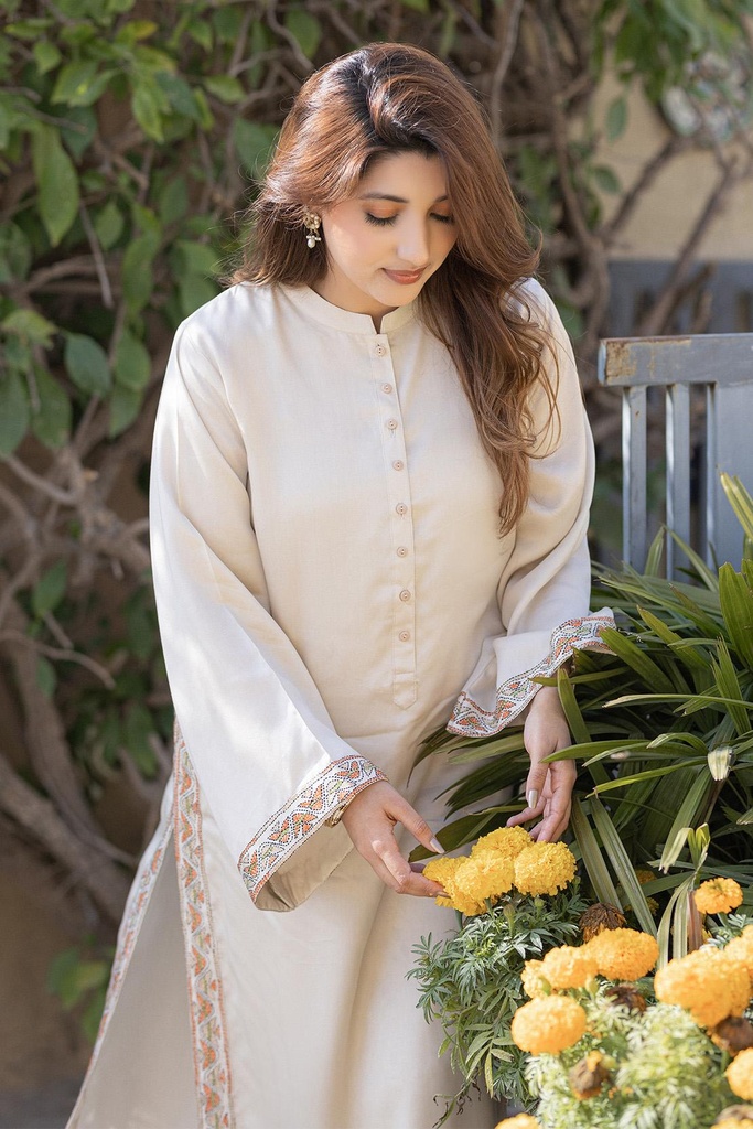 KANTHA-EMBROIDERED DRESS