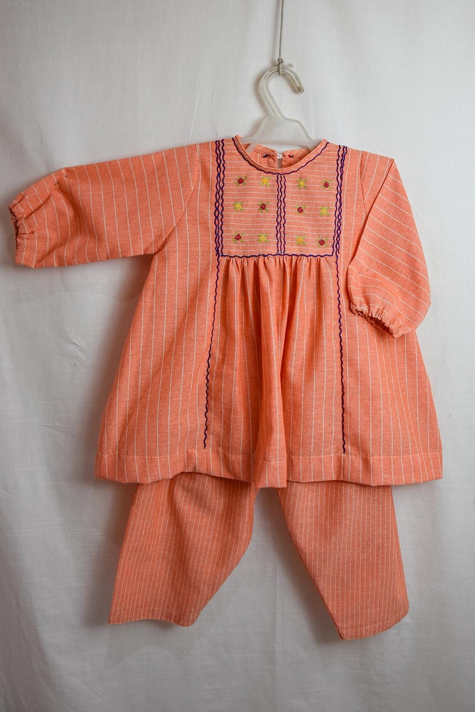 Embroidered Stripped Suit