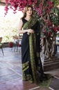 Applique Ajrak Saree