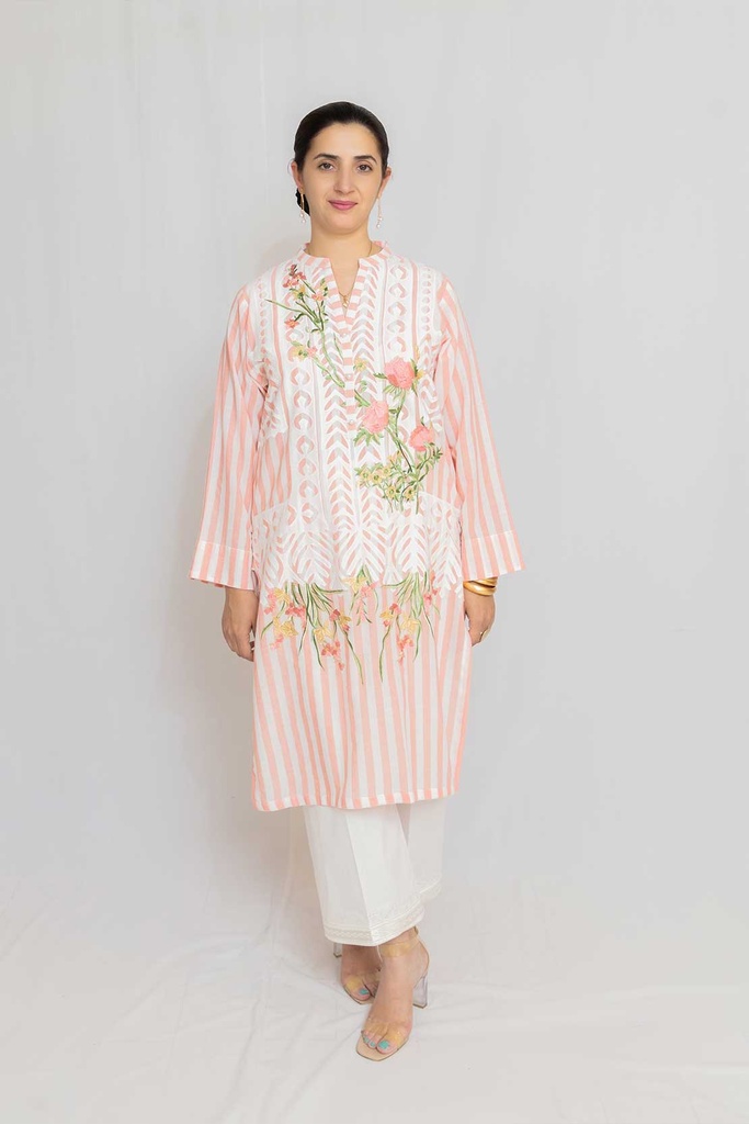 Applique and Embroidered Kurta