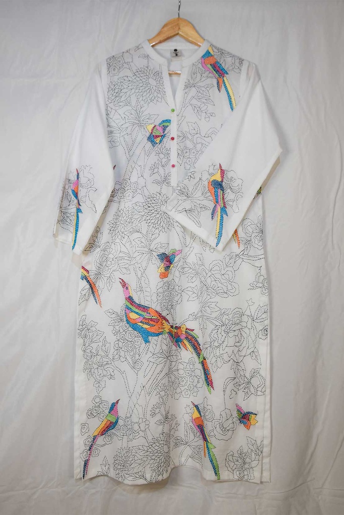 Birds Kantha Kurta