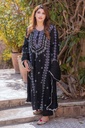 BLACK RUNNING STITCH KURTA
