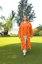 Tangerine - Pashmina Emroidered Gown