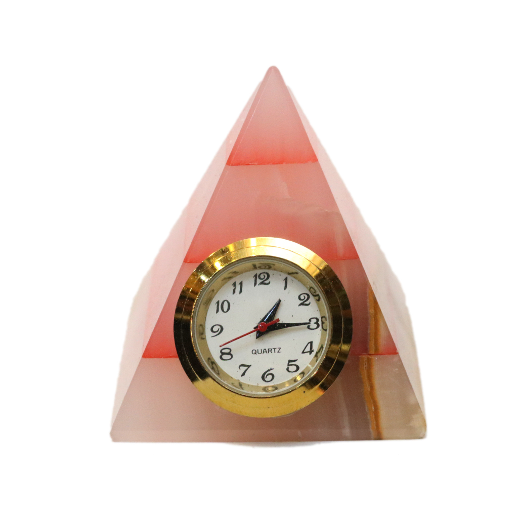 Marble Pyramid Style Clock