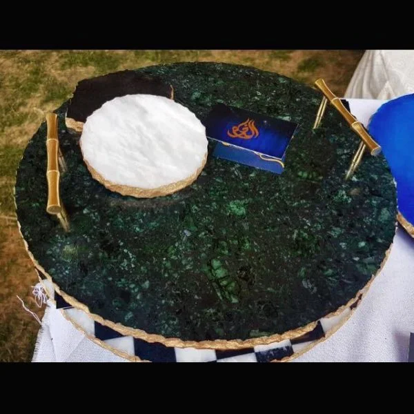 Marble Platter – Emerald Green