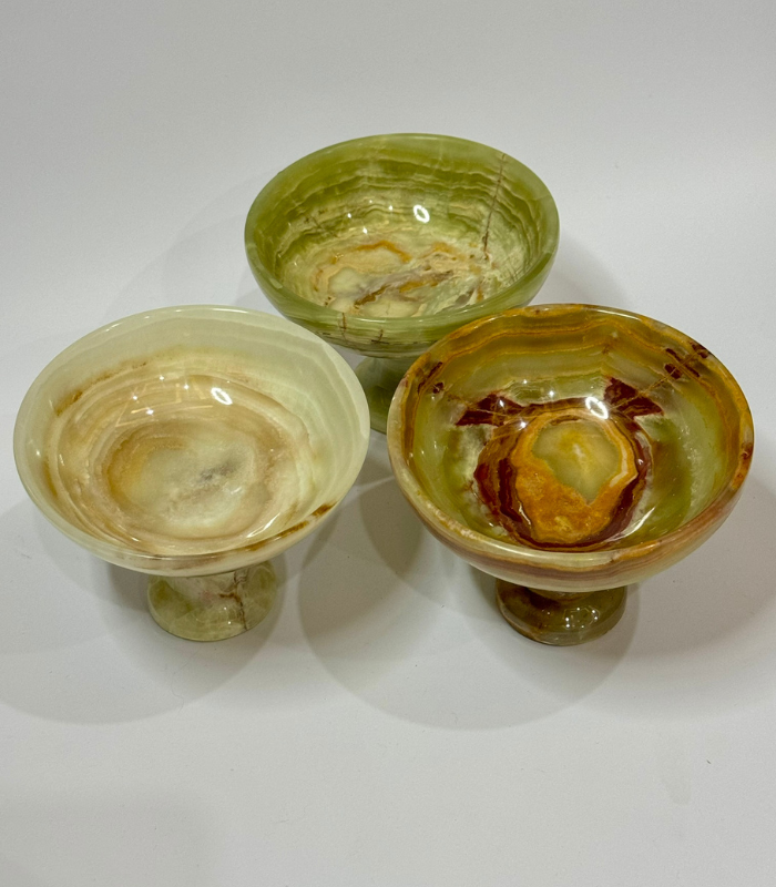 Onyx Green Pedestal Bowl