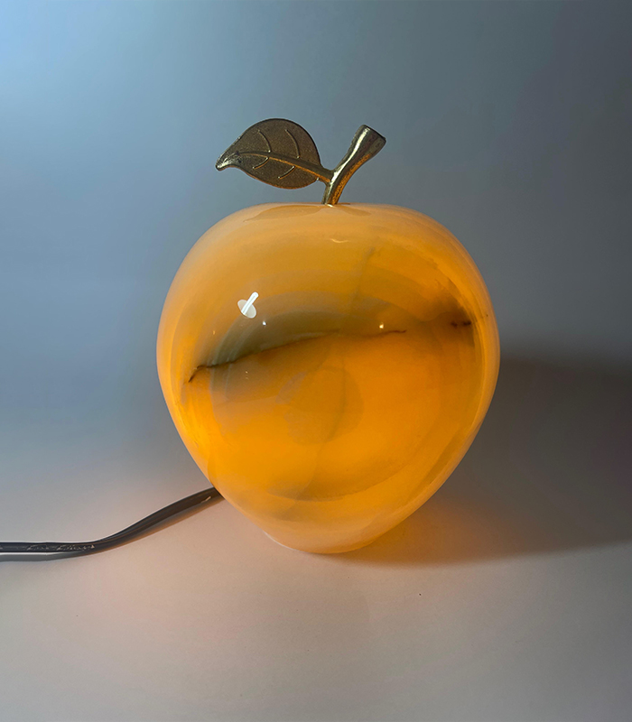 White Apple Shaped Lamp