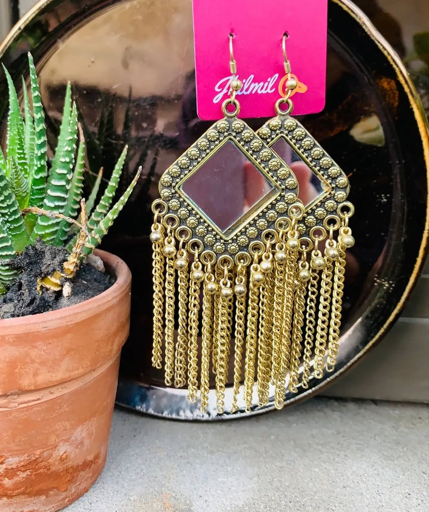 Mirror Square Earrings