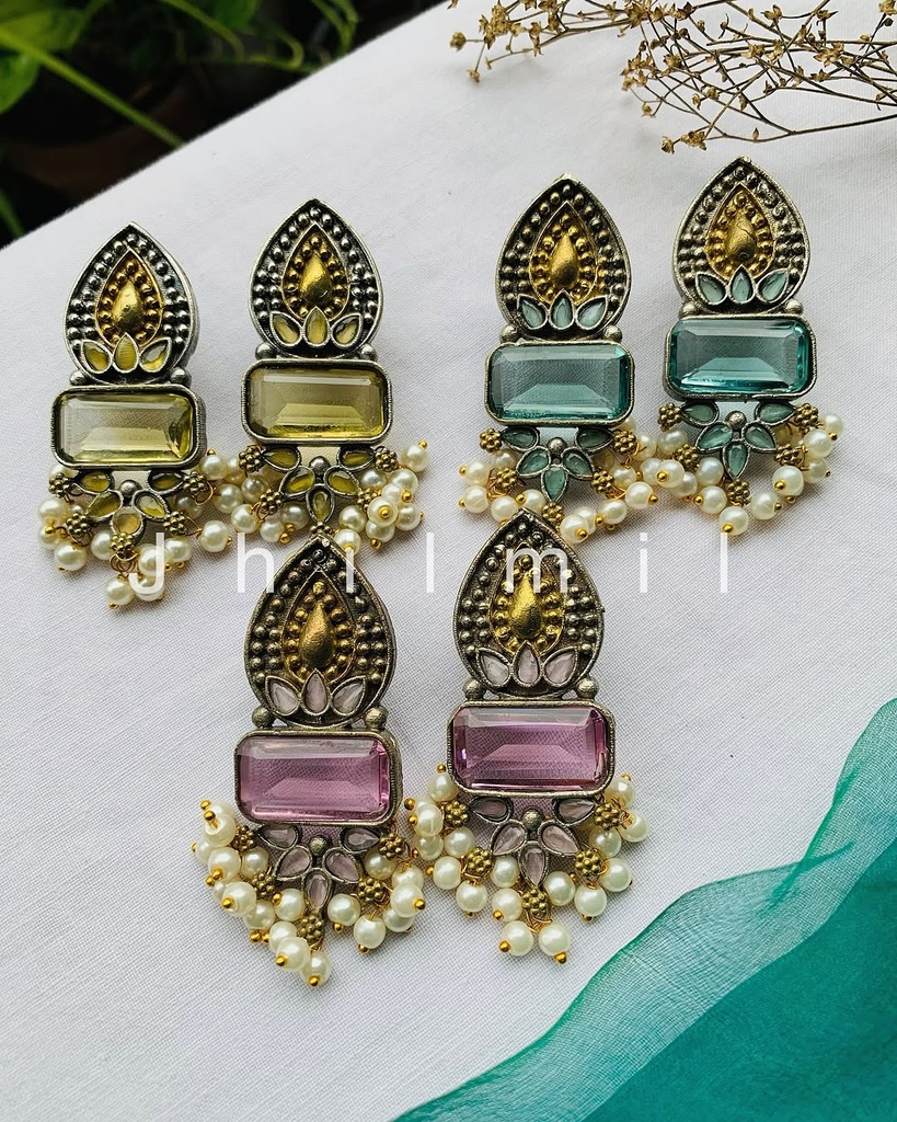 Lotus Dual Stone Studs