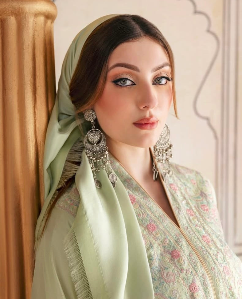 Swan long chain earrings