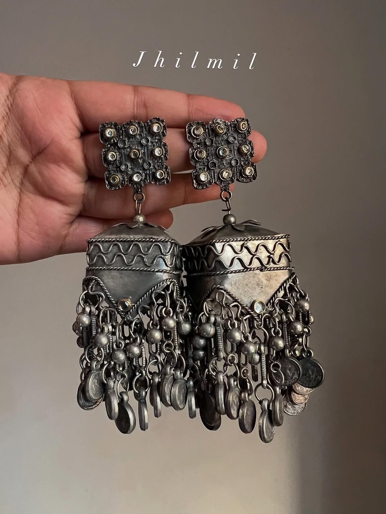 Kundan Square Jhumka