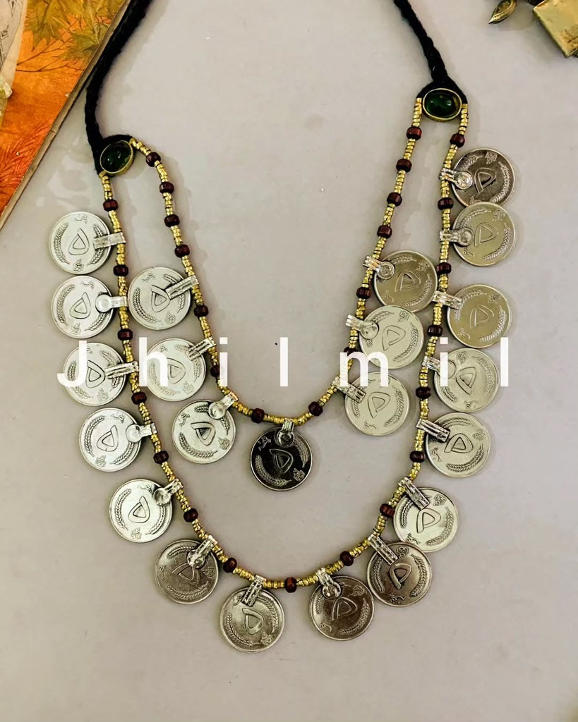 Afghan vintage coin mala