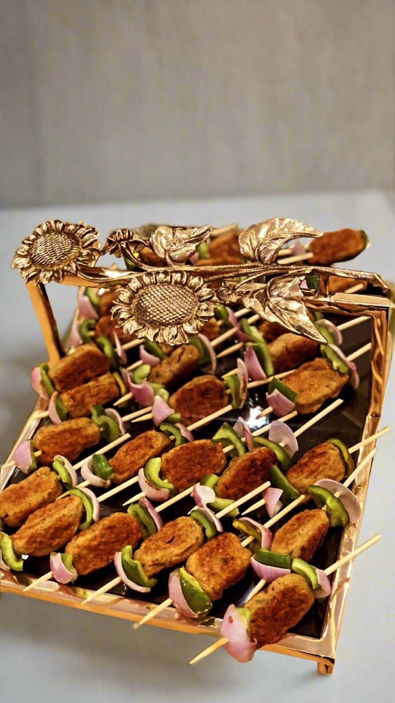 Brass Platter with Handle - 12x18