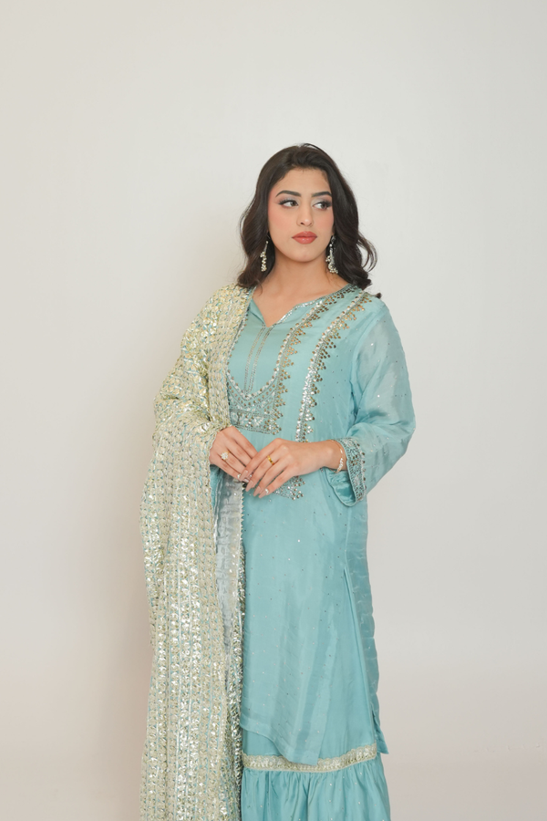 Riwaayat Silk Gharara Suit