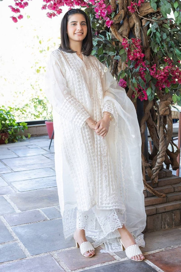 APPLIQUE ORGANZA KURTA