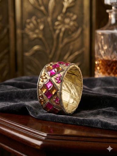 An antique Kara, crafted with timeless vintage charm .