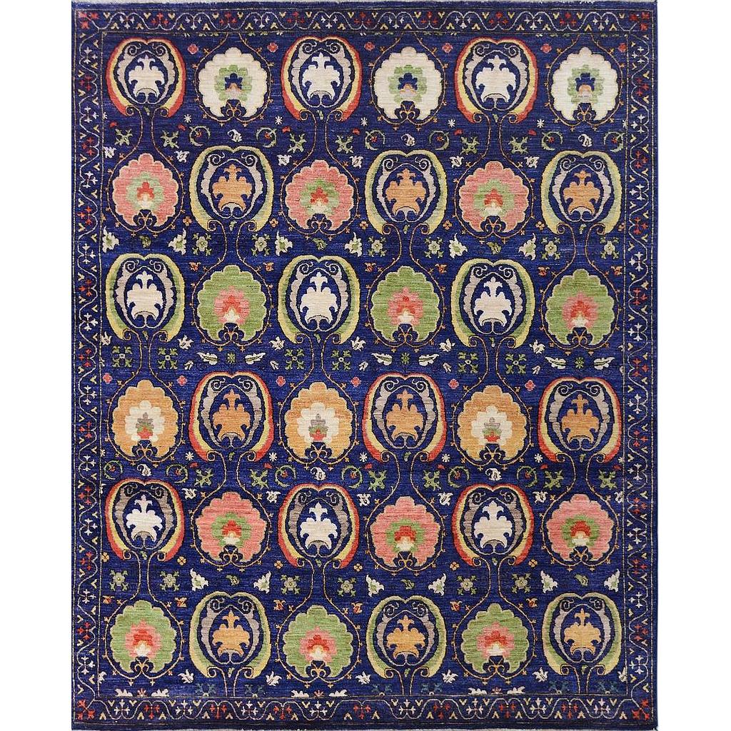 Suzani Carpet -Wool&Silk- 8x10