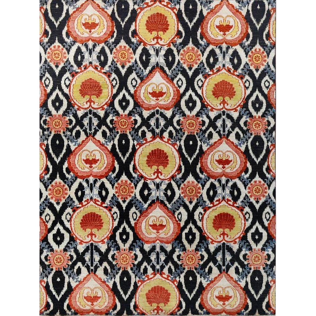 Suzani Carpet -Wool&Silk- 8x10