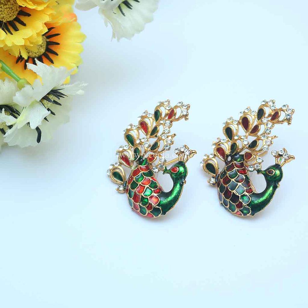 Peacock Tops / Earrings - Kundan Jewellery