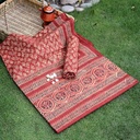 Gold work Ajrak - 2 piece suit   