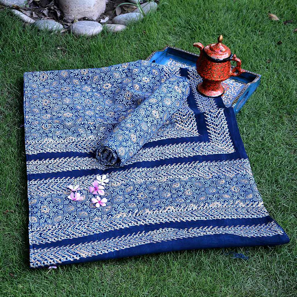 Gold work Ajrak - 2 Piece Suit  