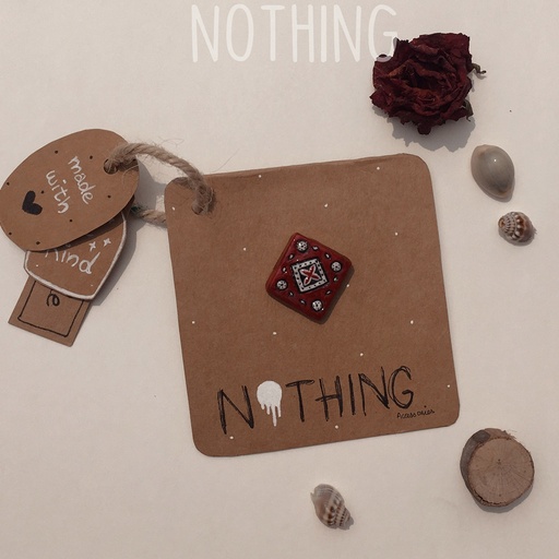 [PK4127-JW-GEN-013063] crimson ajrak brooch/pin